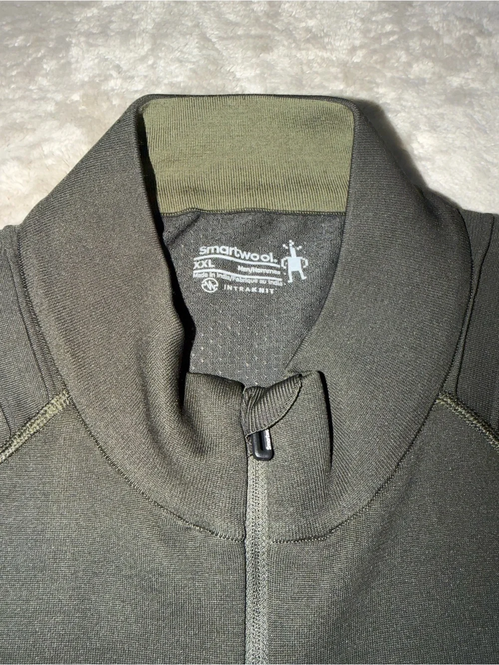Smartwool Men’s Intraknit Merino Tech Full Zip Size 2XL In Green
